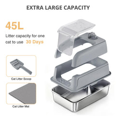 APPKER tamaño extra grande ofrece espacio cómodo para gatos grandes y múltiples.