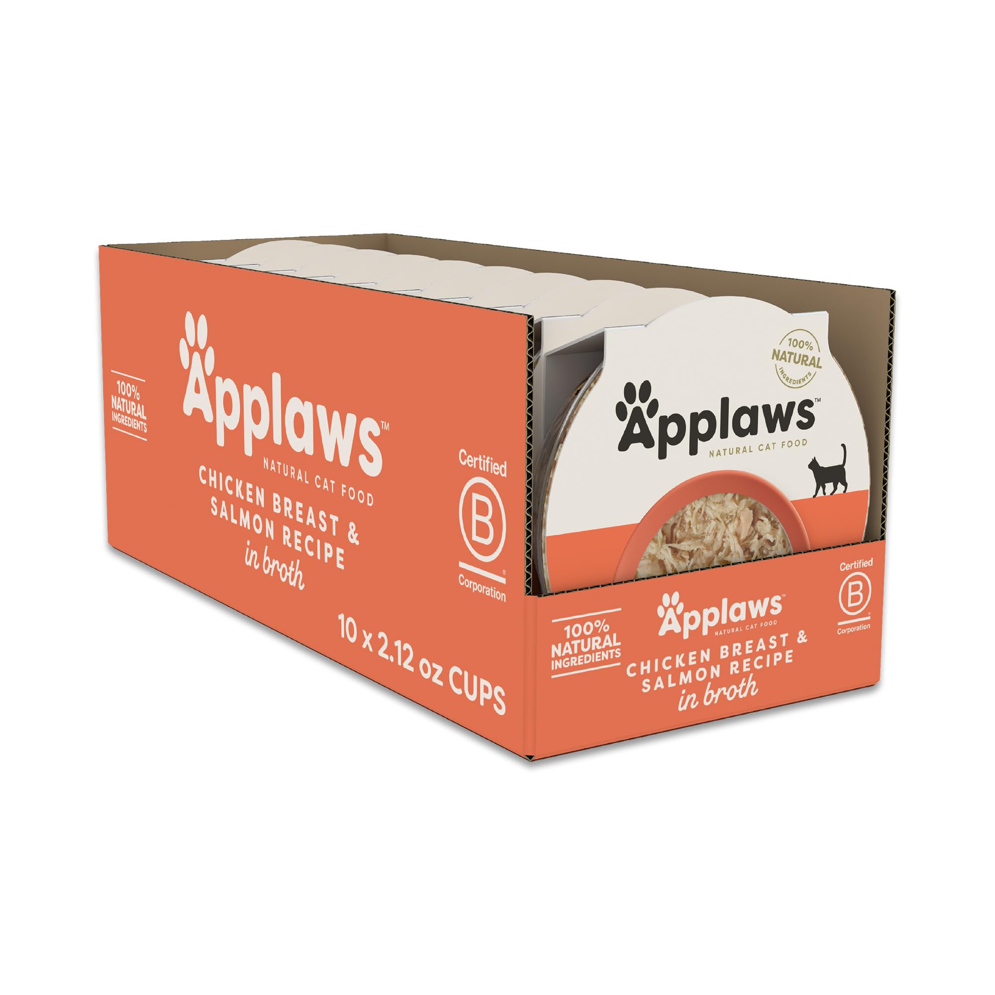 Applaws comida húmeda para gato con caldo, hidratación diaria.