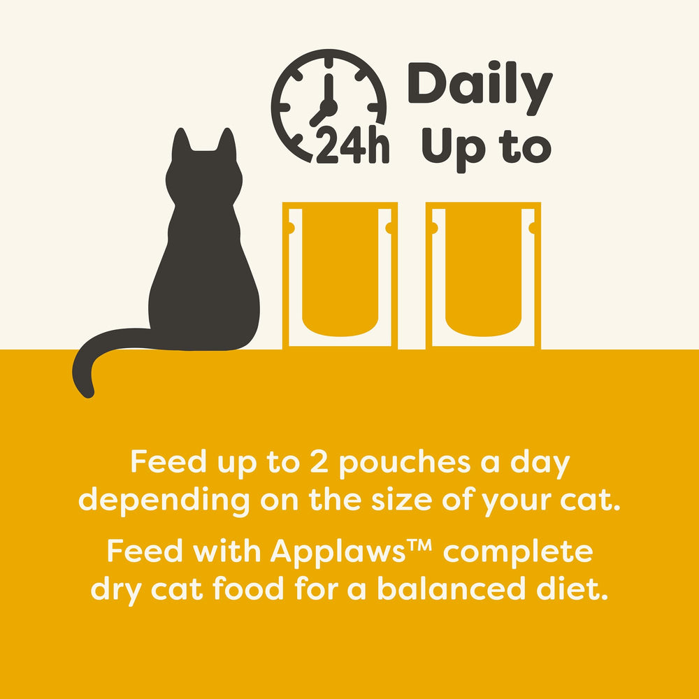 Gato disfrutando de Applaws mousse, premio sabroso que aporta proteína y hidratación.