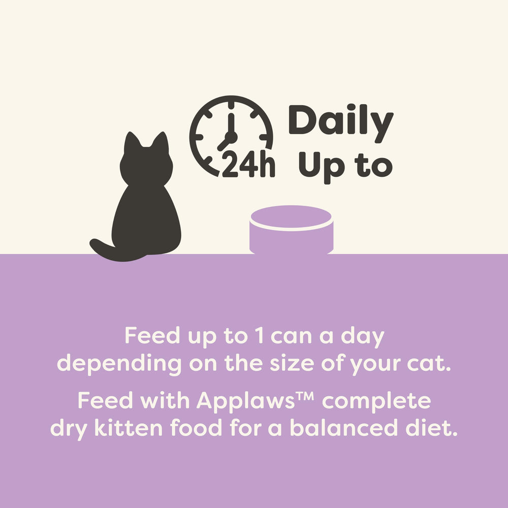 Applaws comida húmeda para gatitos, pollo en caldo, lata 05, complemento para comida seca