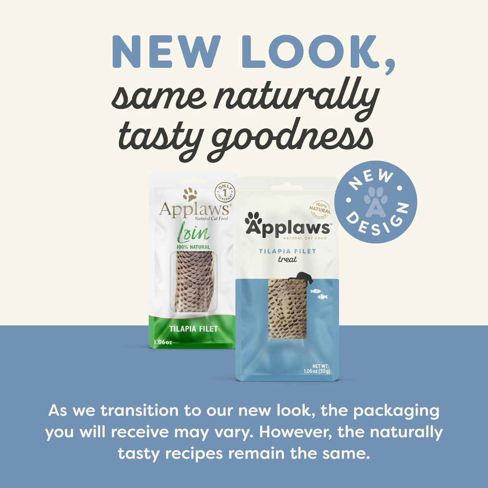 Applaws merienda natural de tilapia, sin aditivos artificiales