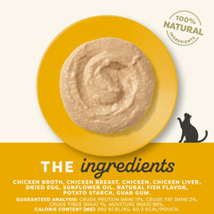 Mousse cremosa de Applaws para gato, sabor pollo, textura apetecible para premiar.