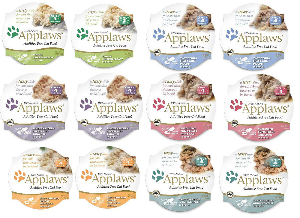 Applaws Pelar y Servir Gato en Caldo, 6 sabores, porciones listas para servir.