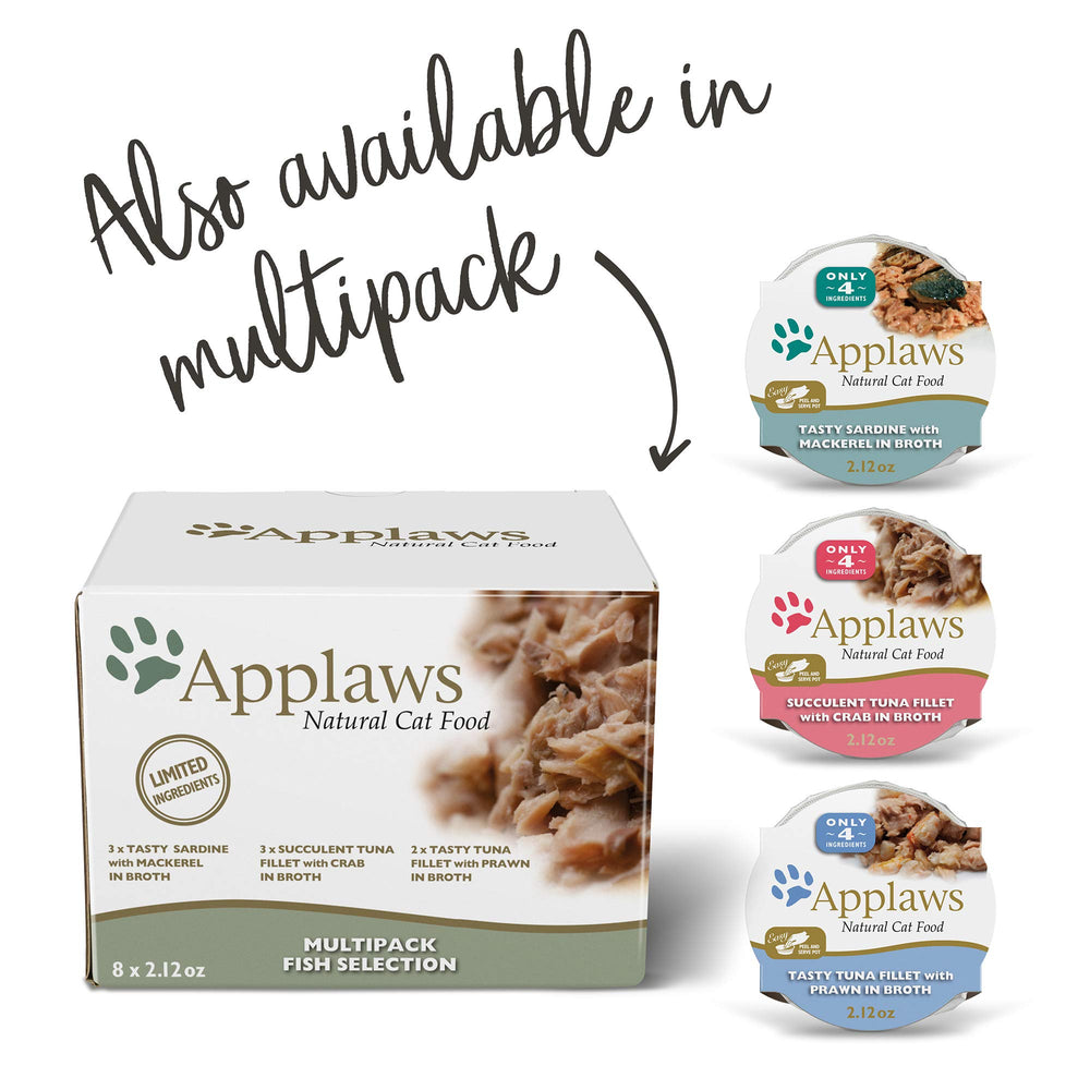Proteína real de atún y camarones para el gusto felino de Applaws
