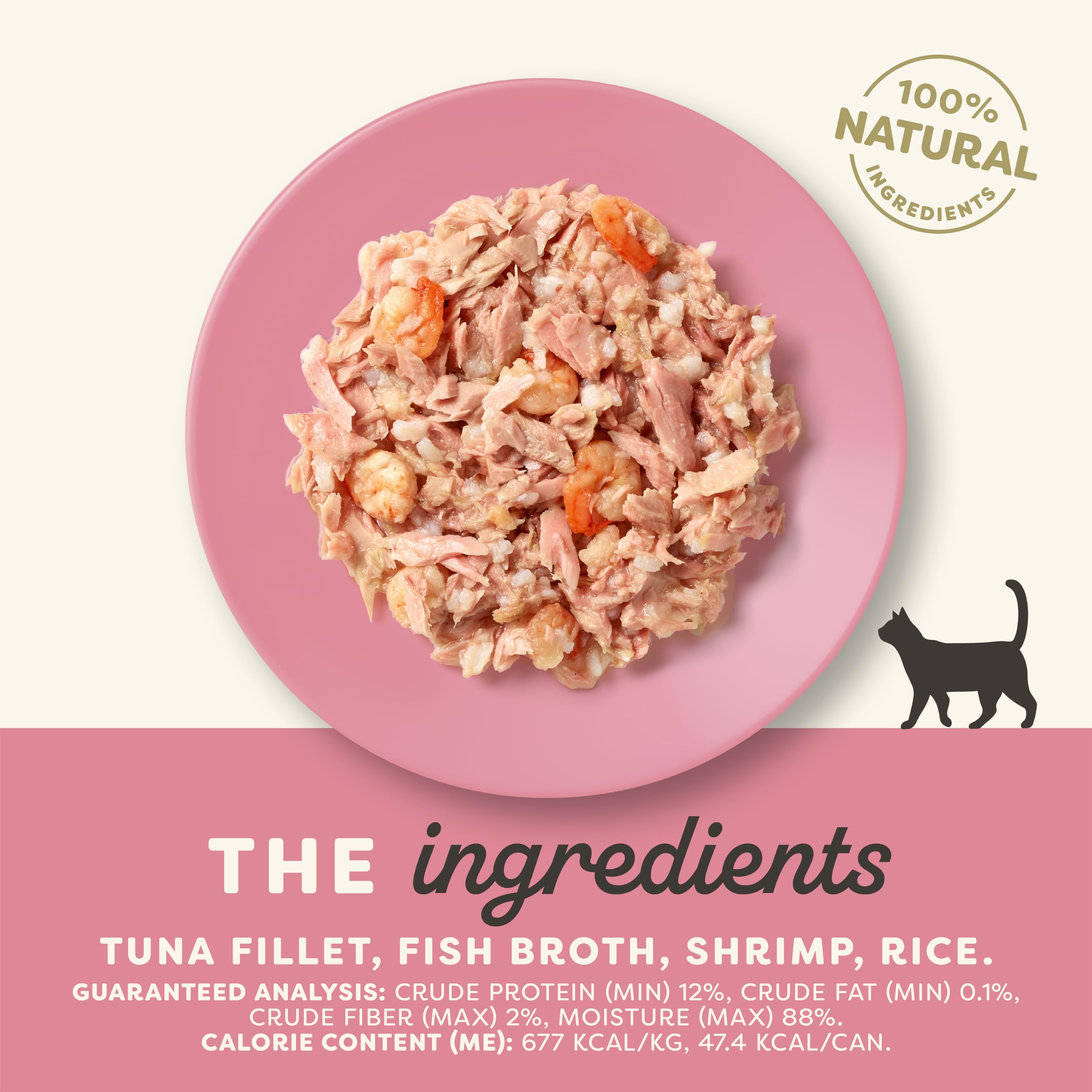 Proteína real: atún con camarones para satisfacer al gato
