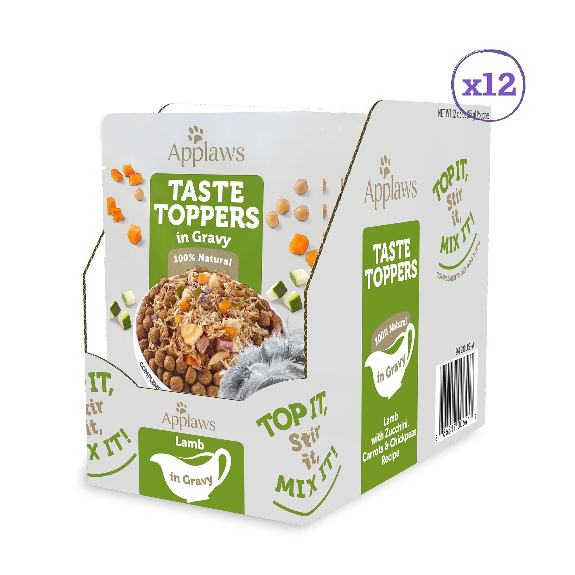 Applaws Taste Toppers garbanzos en salsa: añade textura y sabor a la comida diaria.