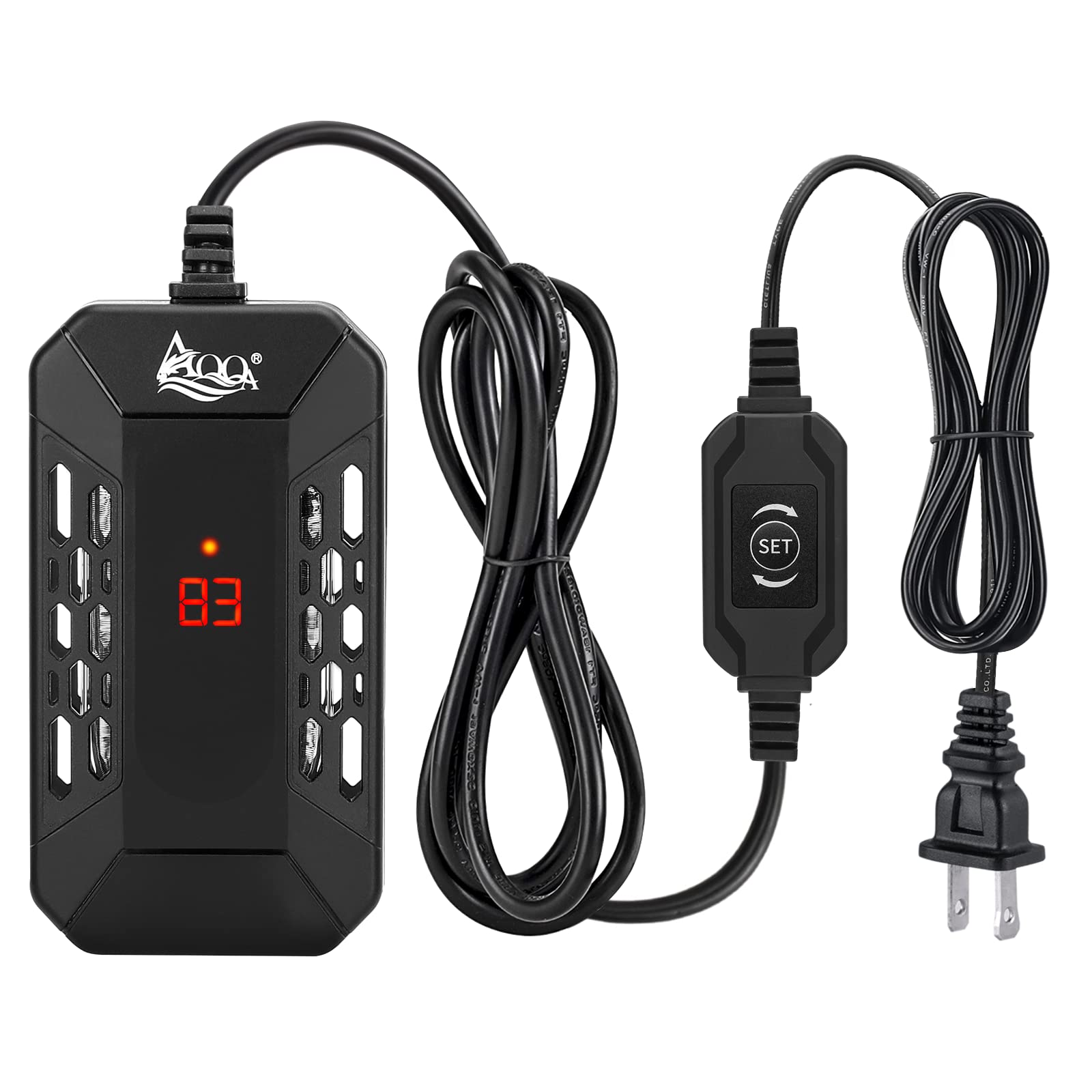 Calentador submersible AQQA de 150W para acuario en acción, mejora la estabilidad de temperatura.