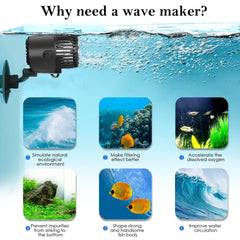 AQQA Wave Maker con rotación de 360° para dirigir el flujo.
