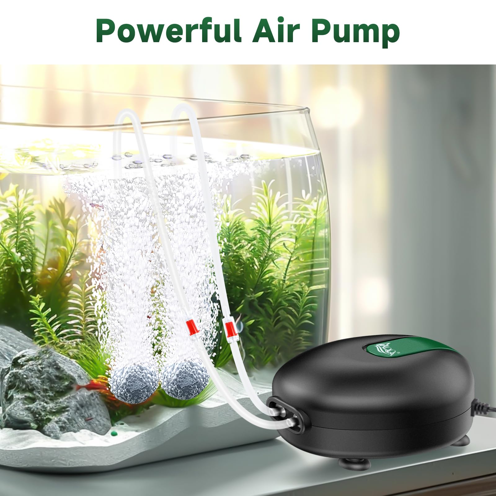 Bomba de aire AQQA ultrarruidosa, menos de 30 dB, ideal para dormitorios.
