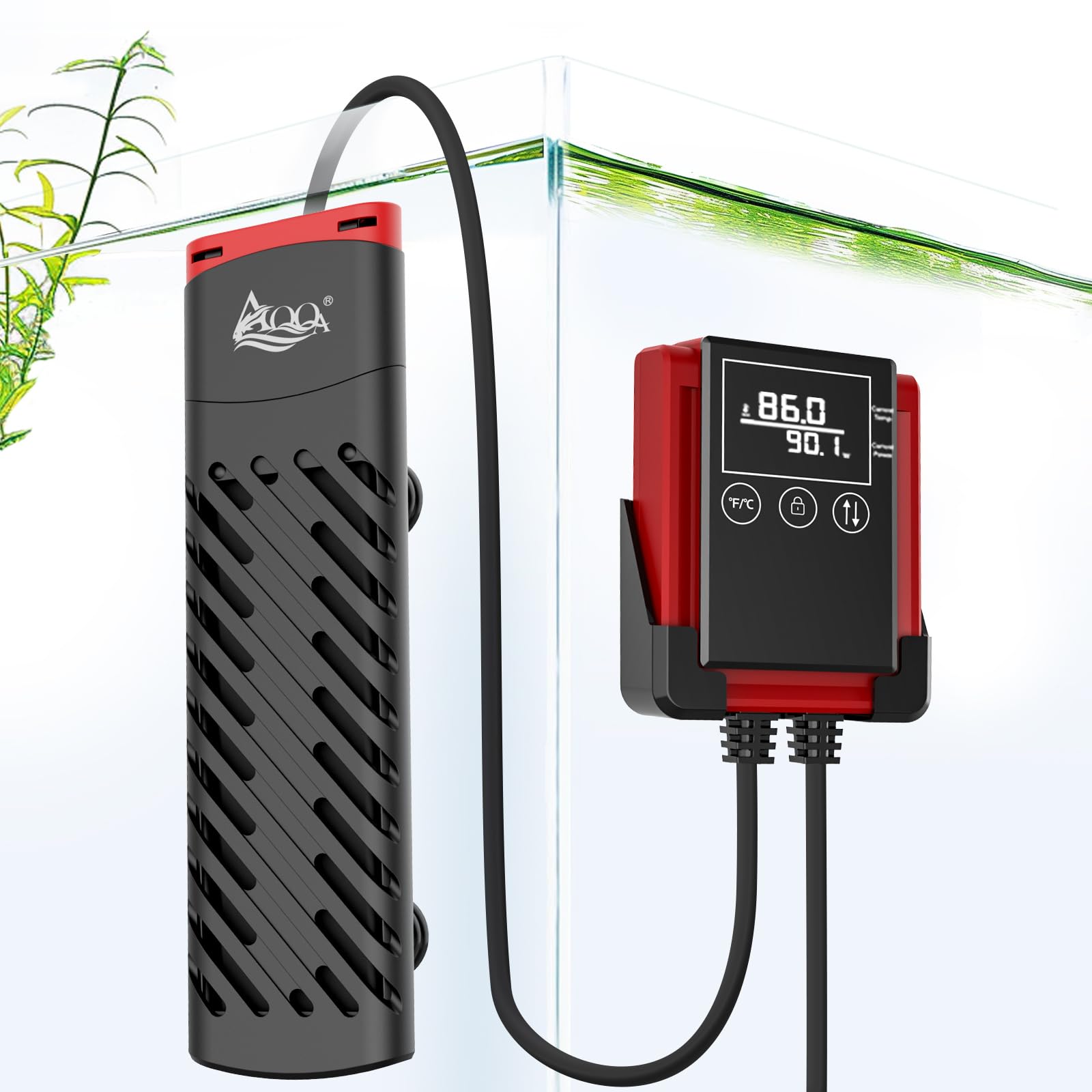 AQQA calentador PTC sumergible de 500W para acuario, mantiene temperatura estable