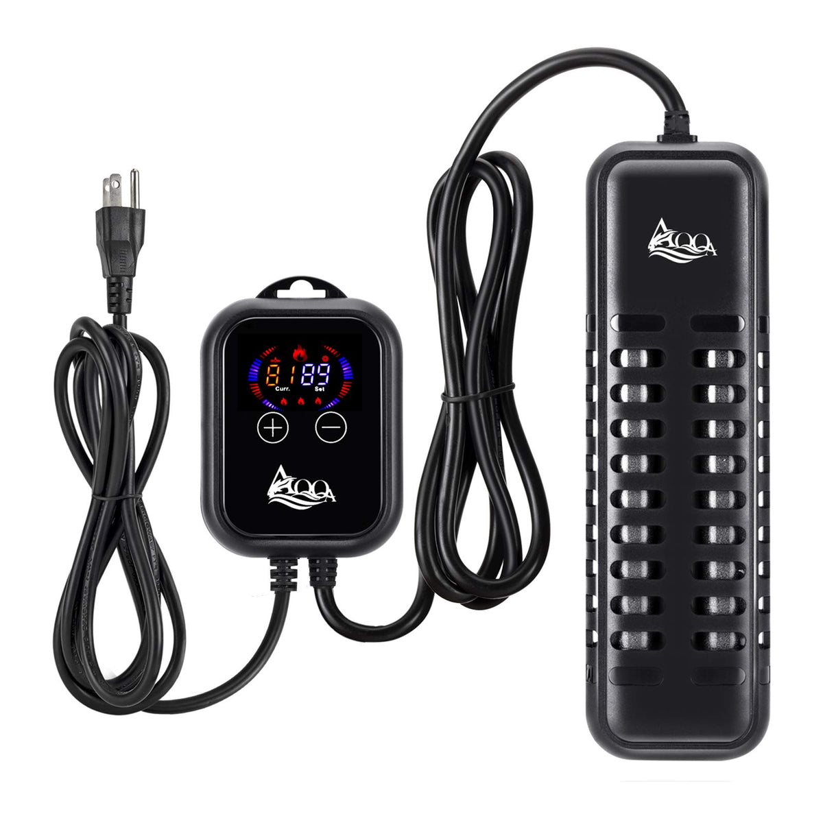 AQQA controlador externo LED: lectura clara de temperatura para ajustes precisos.