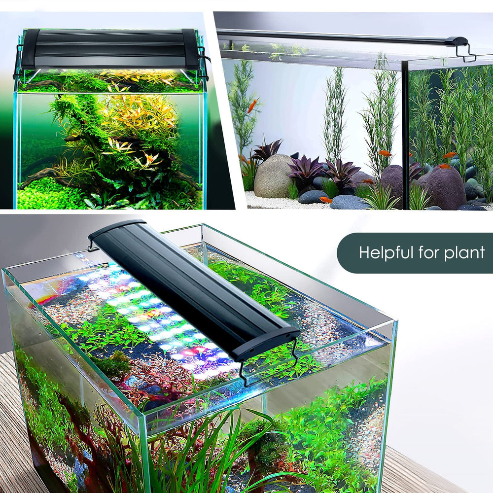 Luz AQQA para acuario plantas agua dulce favorece crecimiento visual.
