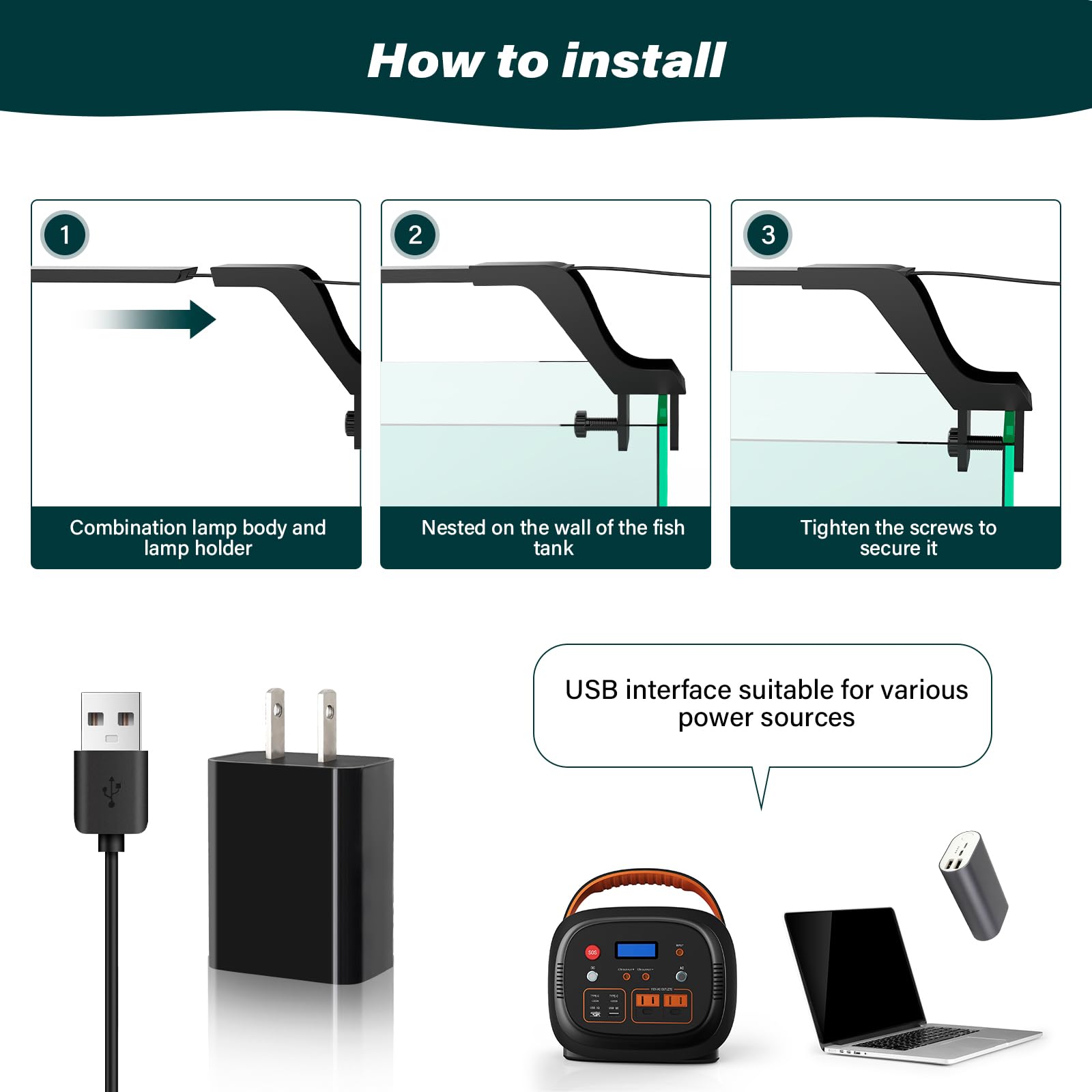Temporizador de AQQA clip-on para ciclos diarios automáticos.