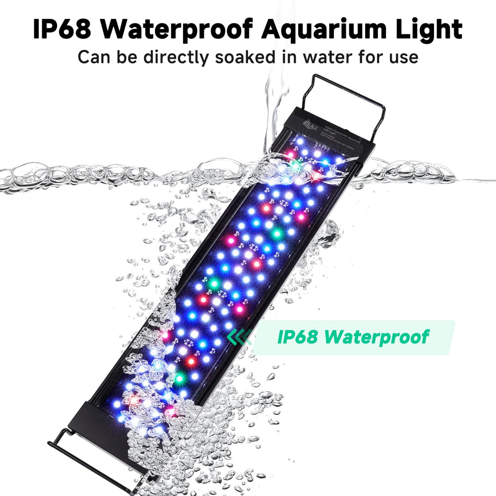 Luz AQQA para acuario con temporizador ajustable y memoria.
