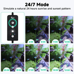 Luz AQQA para acuario IP68 permite uso sumergido seguro.