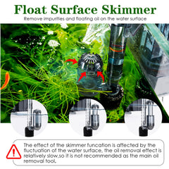 AQQA skimmer de superficie elimina aceites e impurezas.