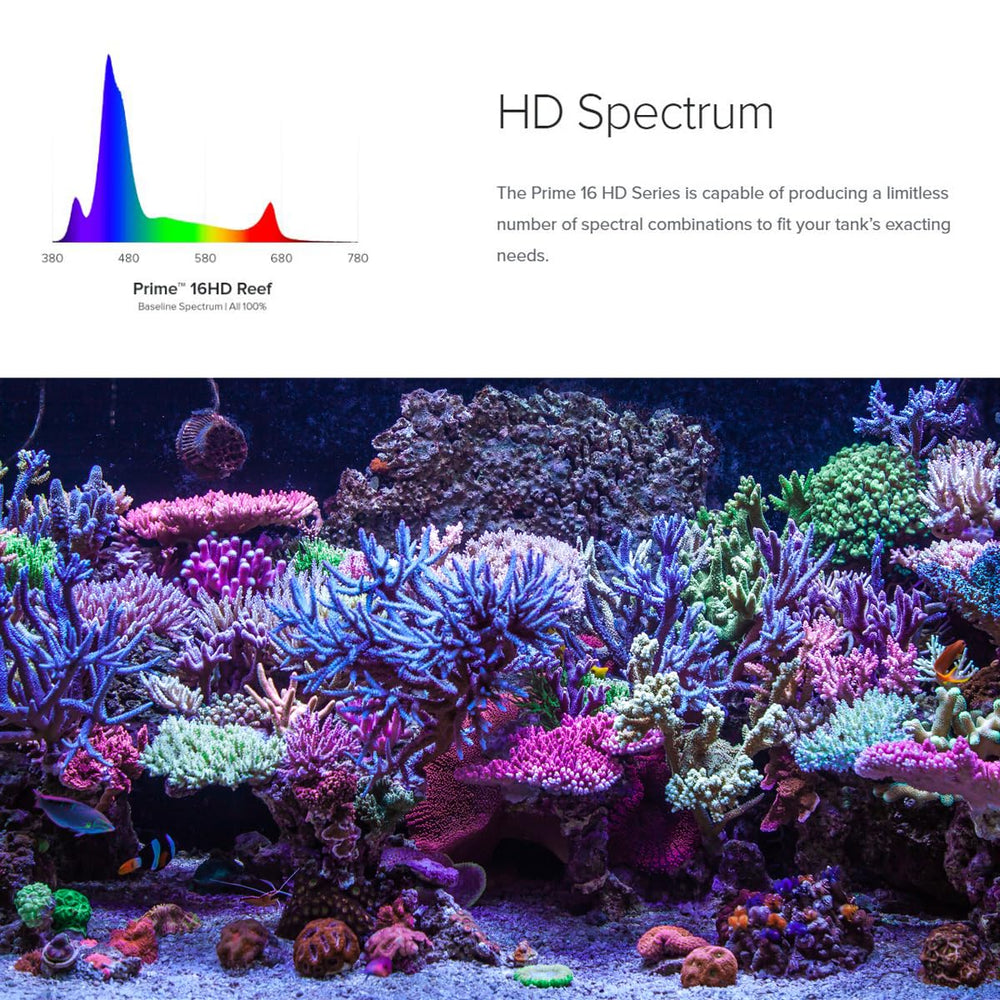 AquaIllumination Prime 16 HD controla de forma inalámbrica la iluminación para mayor flexibilidad.