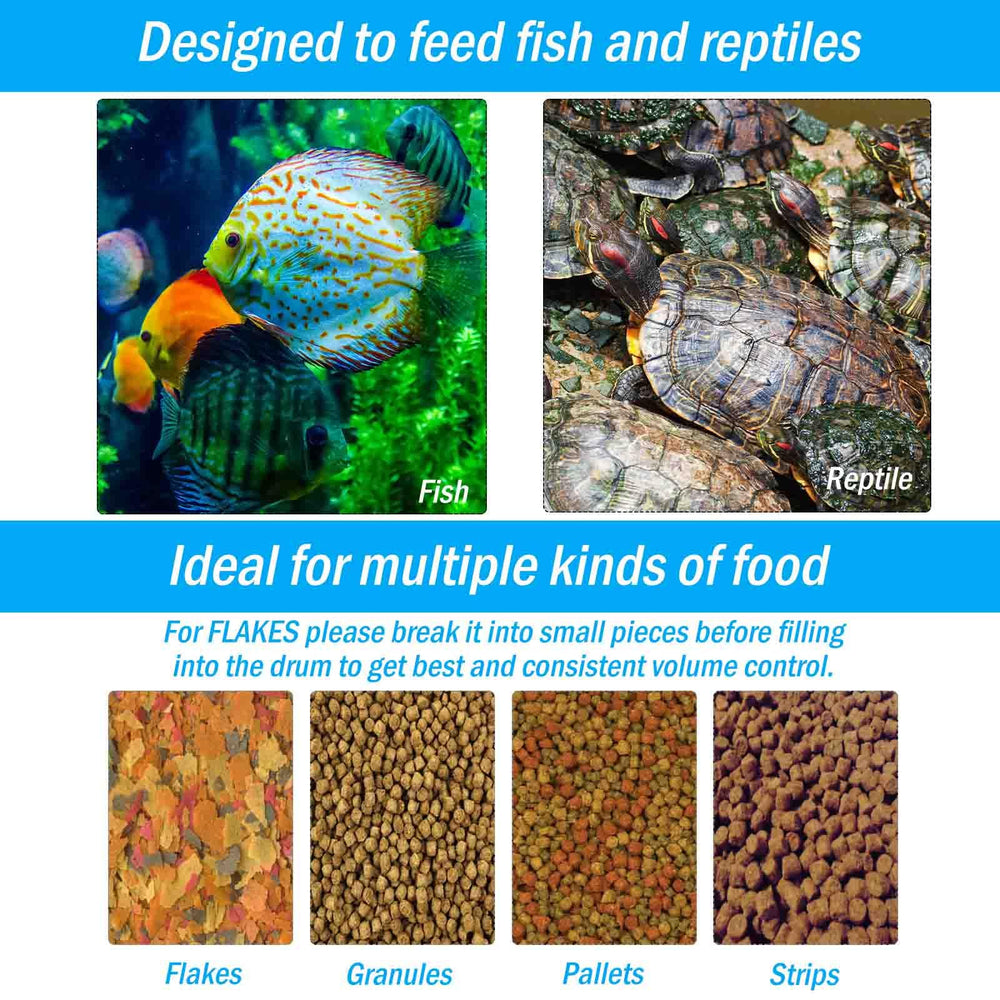 Aquamiracle alimentador que admite granulado, escamas, pellets y tiras