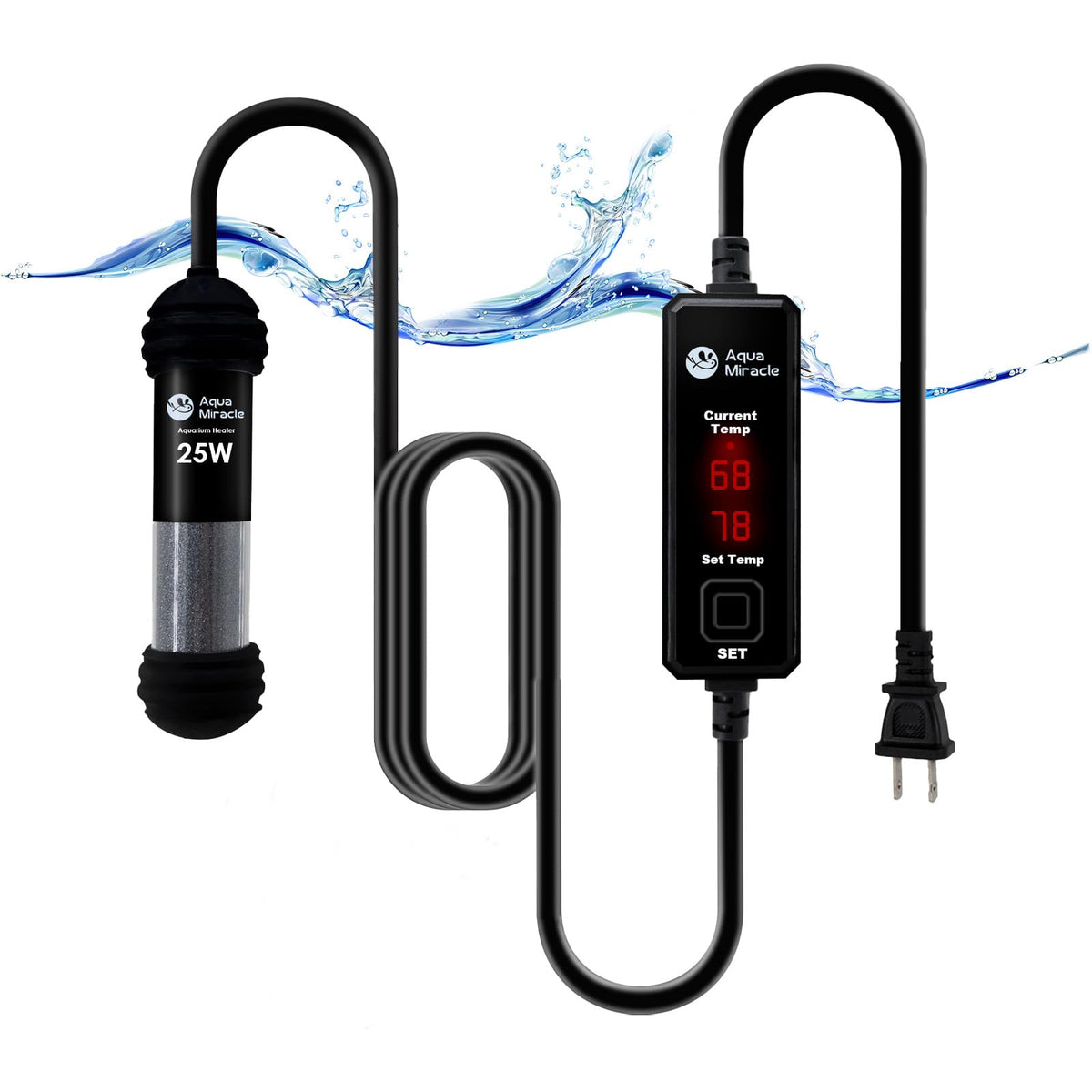 Aquamiracle calentador compacto para acuarios pequeños mantiene temperatura estable sin ocupar espacio.