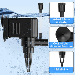 AquaMiracle circulación de agua 265 GPH, rendimiento constante.