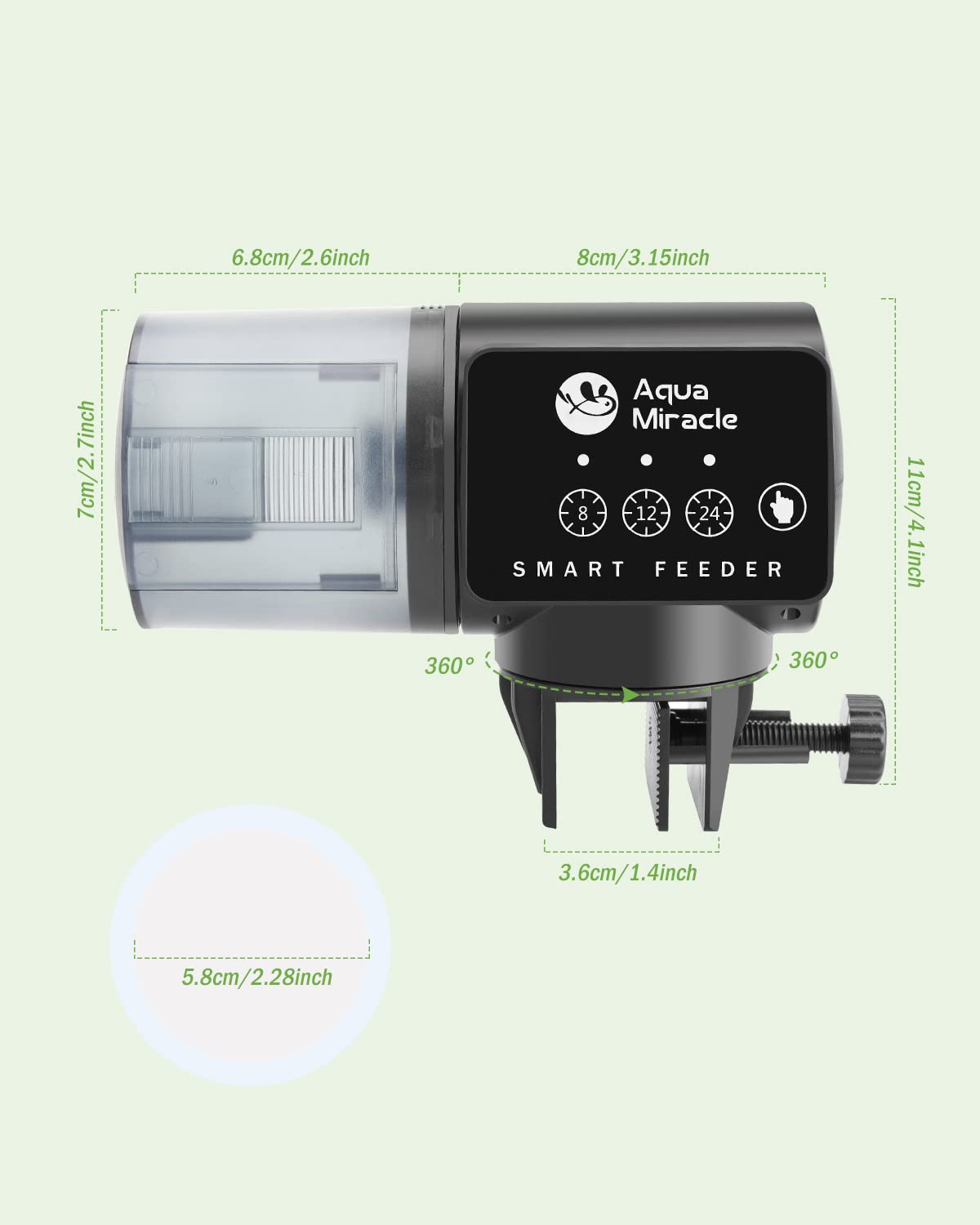 AquaMiracle uso manual para alimentar cuando lo necesites.