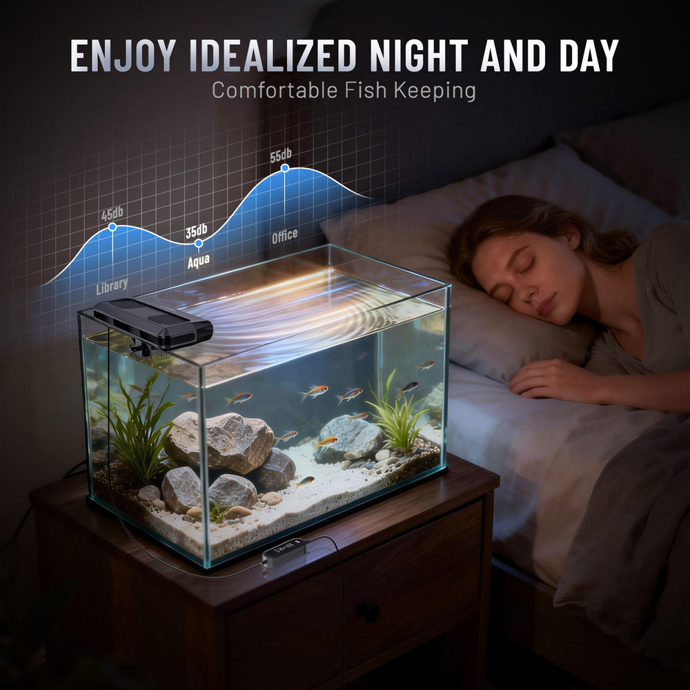 AQUASMITH Ventilador para acuario con montaje de abrazadera ajustable