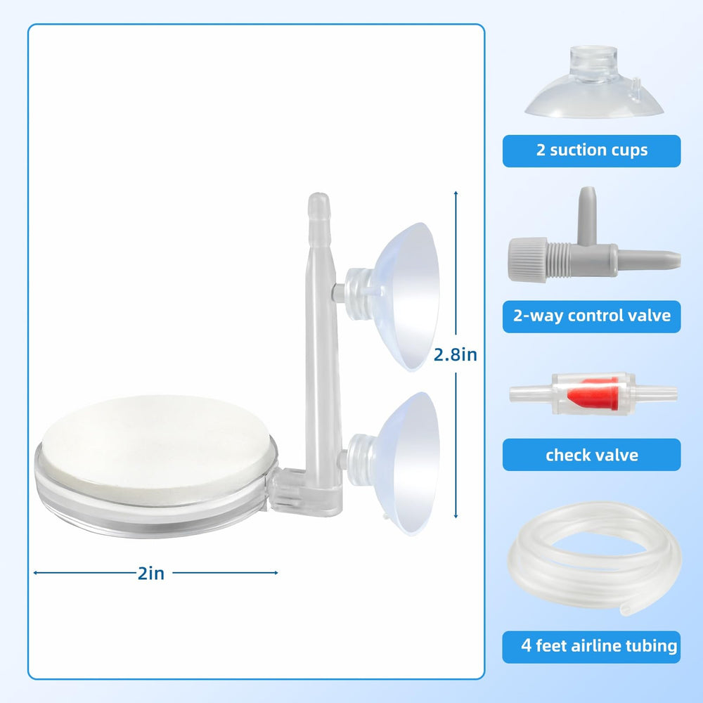 Accesorios AQUANEAT: tubo y válvulas para ajustar caudal.