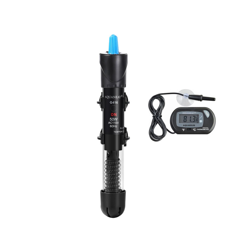 AQUANEAT calentador de acuario 50W para mantener temperatura estable.