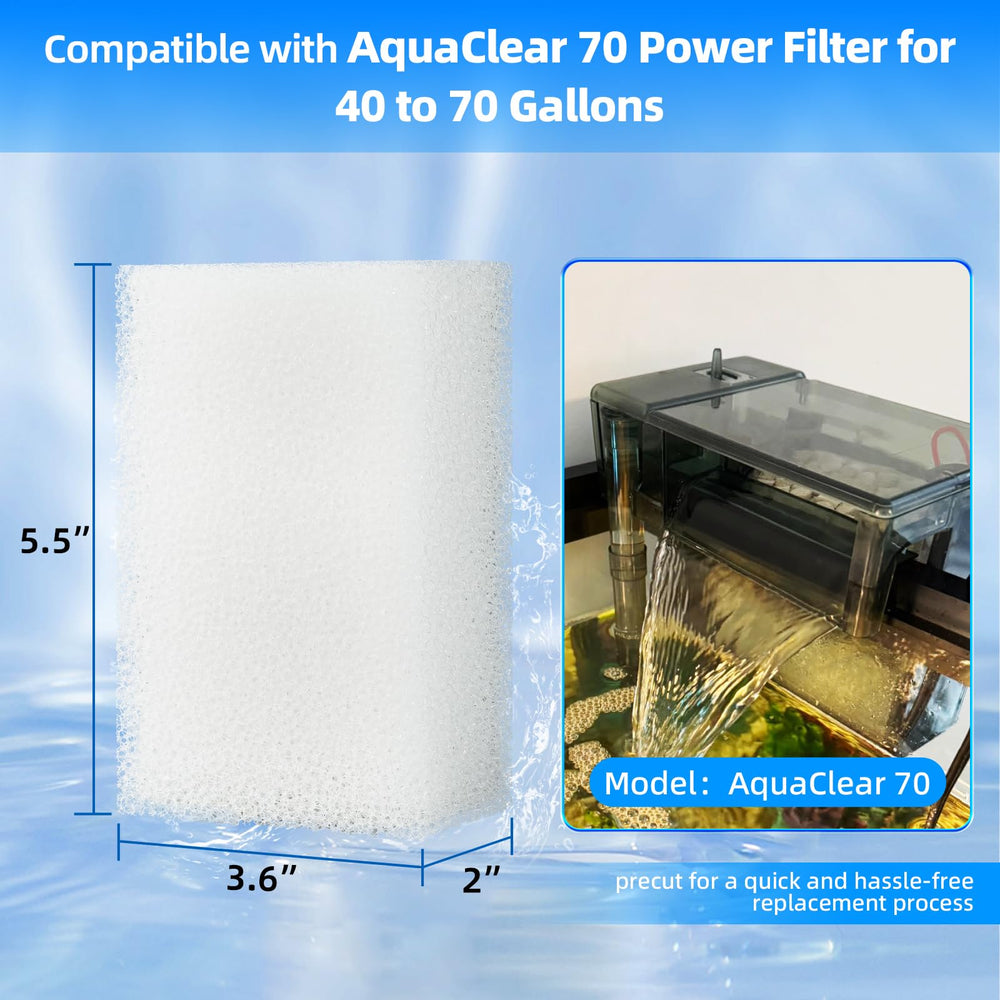AQUANEAT espuma filtrante de alta porosidad para acuario, mantiene flujo estable.