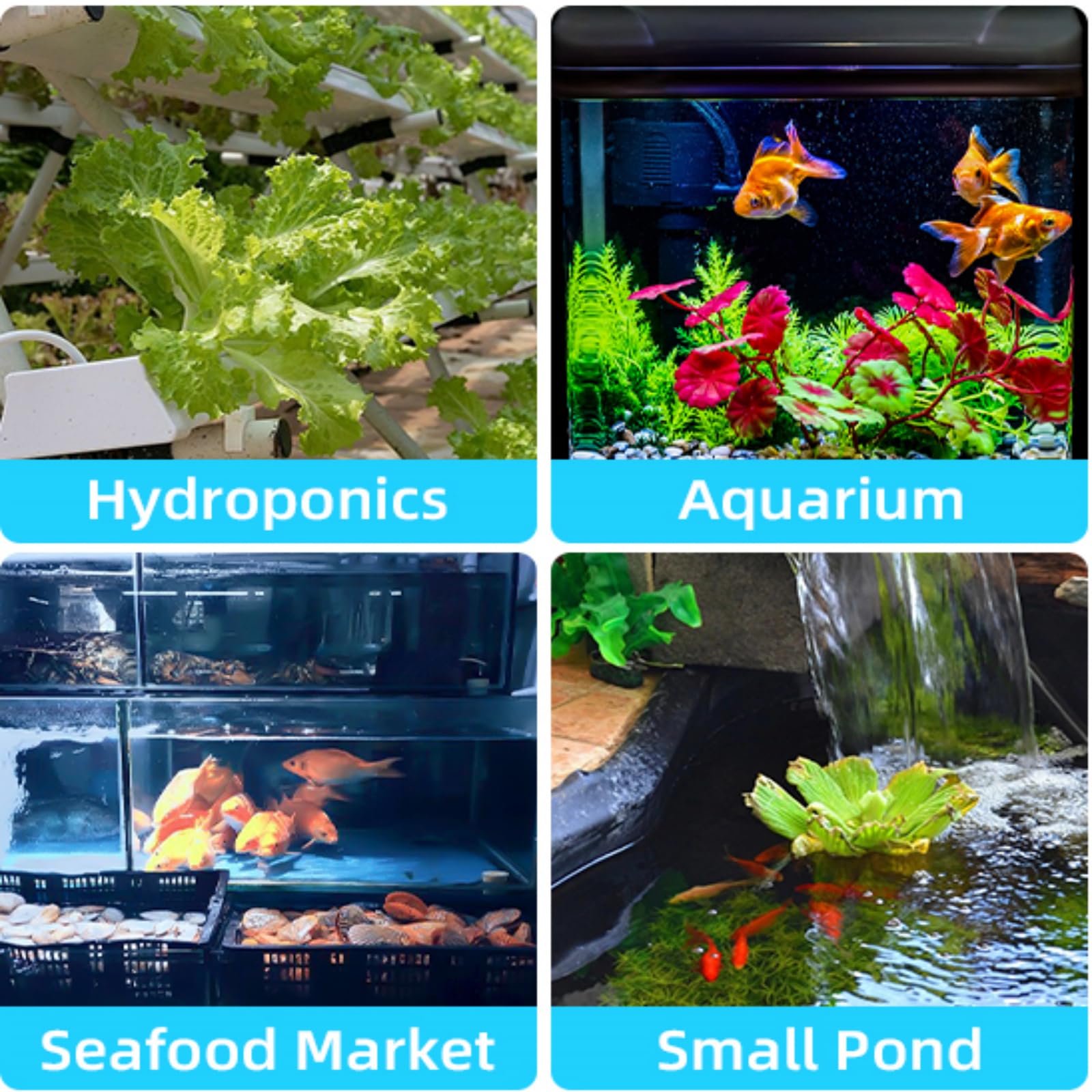 Material seguro y lavable AQUANEAT para mantener peces y plantas saludables.