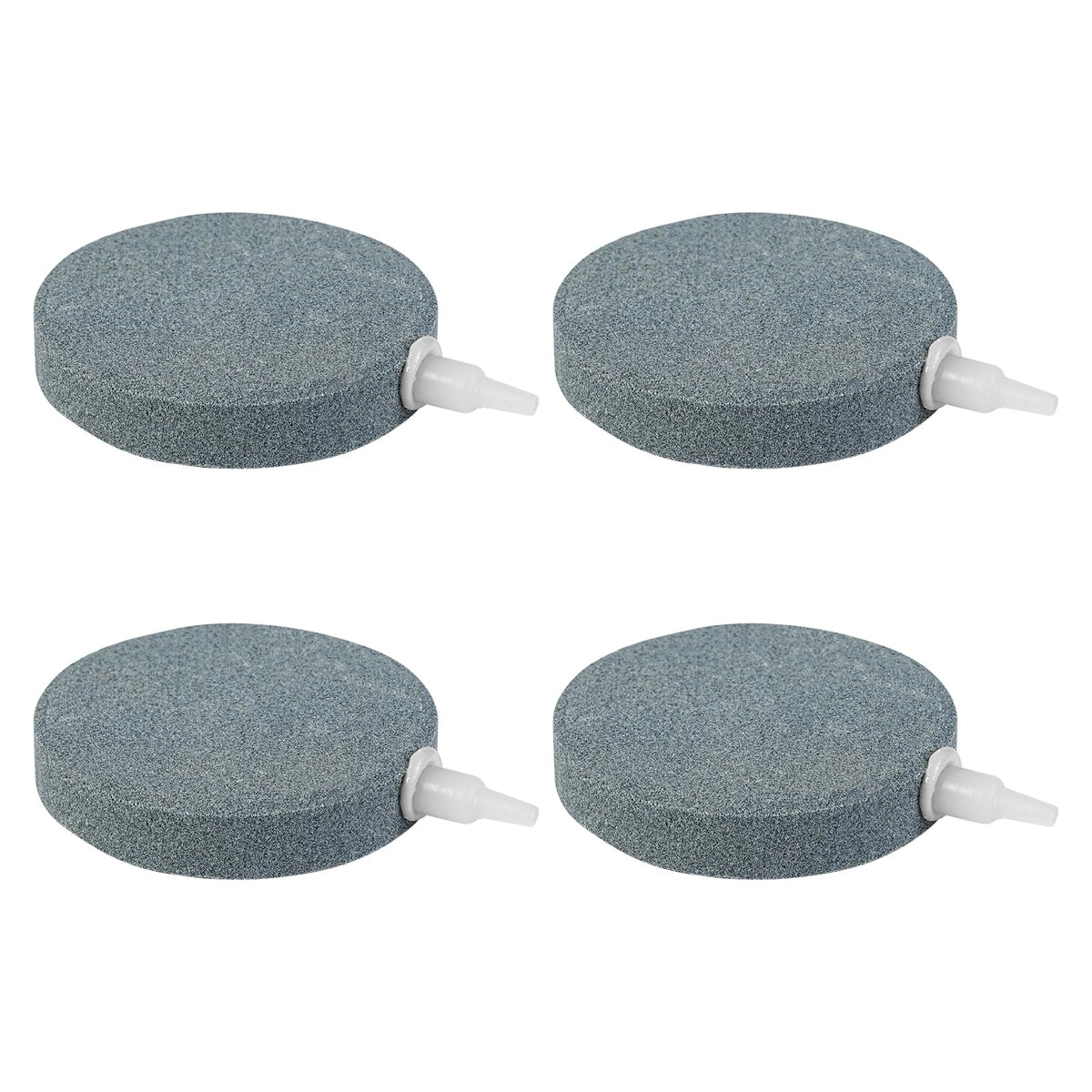 Piedra de aire disco AQUANEAT de 4 unidades, difunde burbujas para oxigenar acuarios.