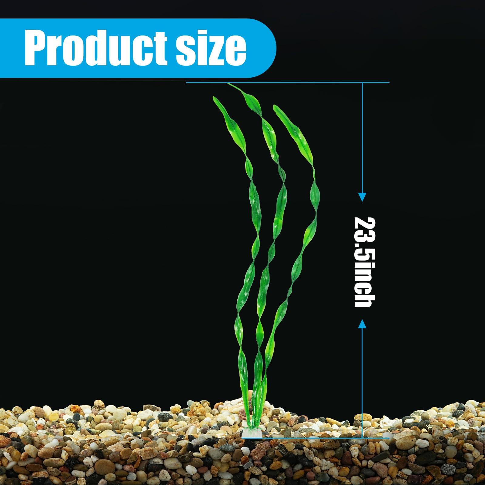 AQUANEAT plantas artificiales para acuario, base gruesa que evita flotación.
