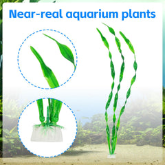 AQUANEAT plantas artificiales para acuario, hojas suaves para refugio de peces.