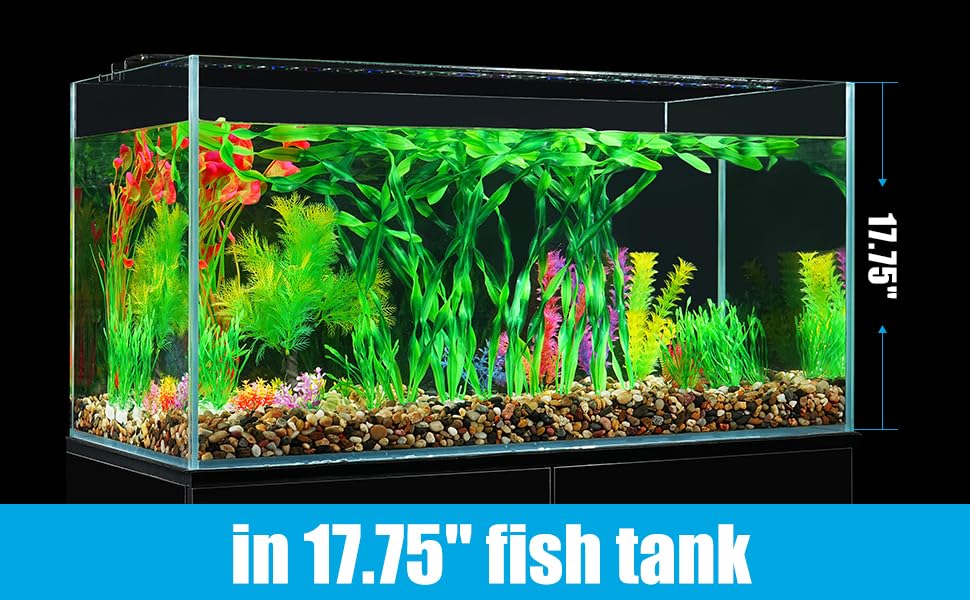 AQUANEAT plantas artificiales para acuario, paquete de 10 piezas listas para colocar.
