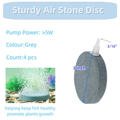 Difusor AQUANEAT compatible con tubo de aire 3/16 pulgadas para instalación rápida.
