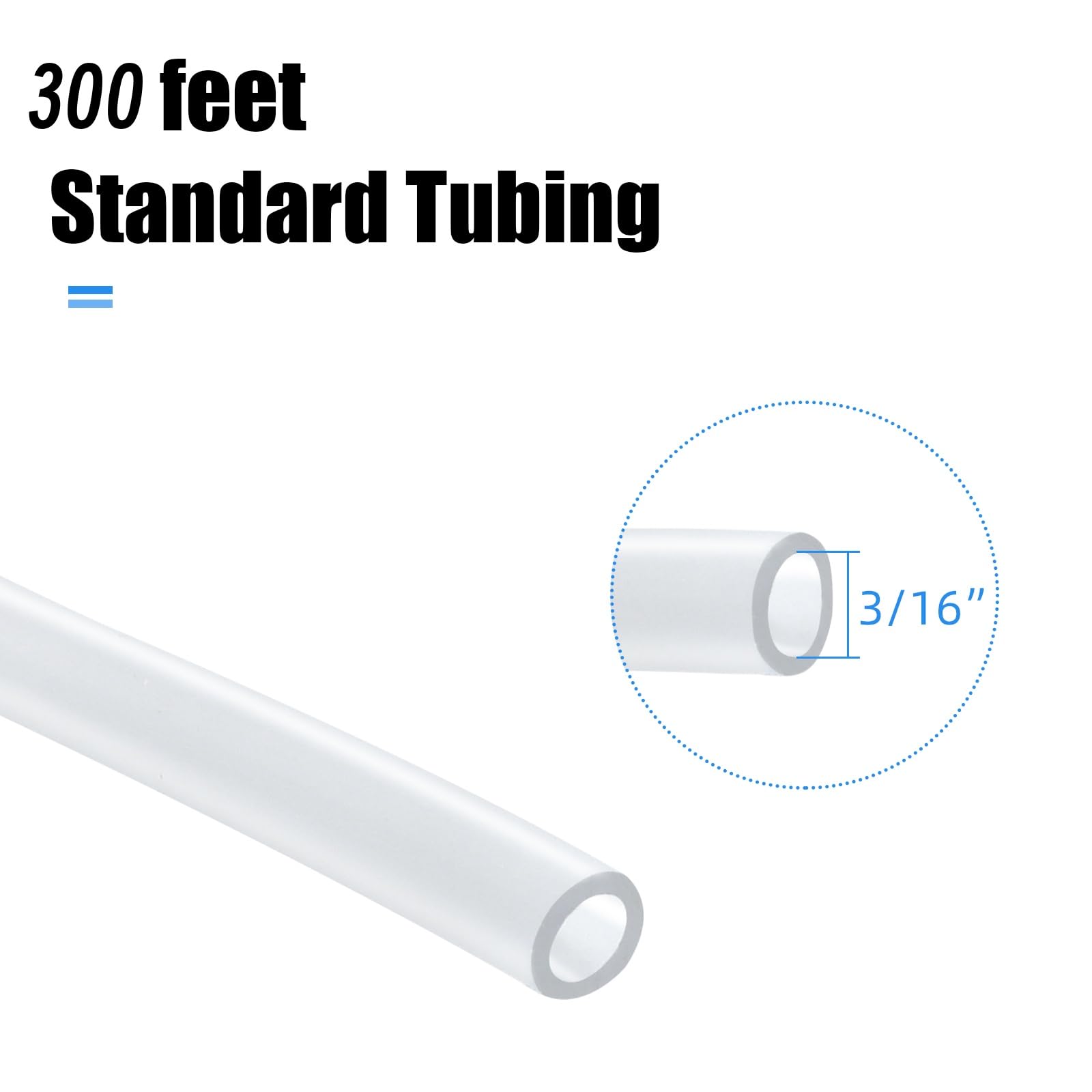 Tubo AQUANEAT suave y flexible para uso prolongado sin endurecerse.