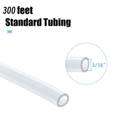 Tubo AQUANEAT suave y flexible para uso prolongado sin endurecerse.