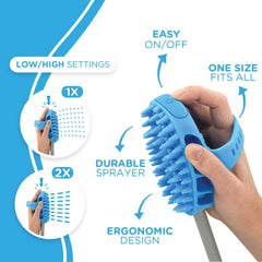 Conjunto de manguera de 8 pies para baño, alcance y comodidad de Aquapaw.