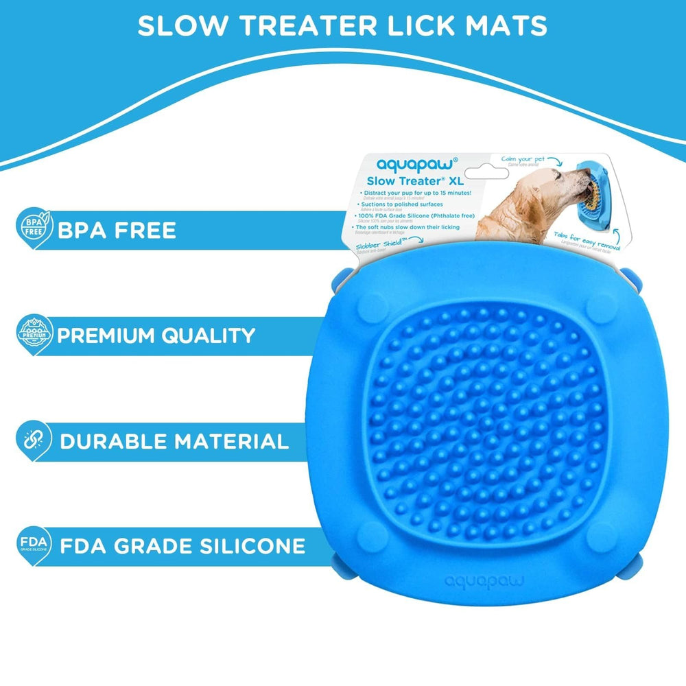 Aquapaw tapete para lamer en la ducha con ventosas, diversión que facilita el lavado.