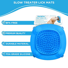 Aquapaw tapete para lamer en la ducha con ventosas, diversión que facilita el lavado.