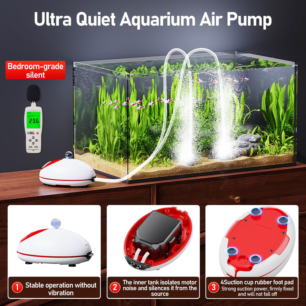 AQUASMITH bomba de aire para dormitorio y sala, ruido mínimo