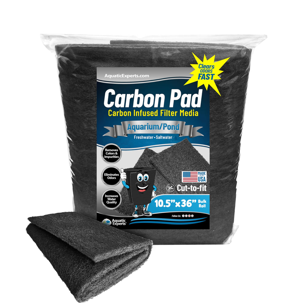 Almohadilla de carbón para filtro de Aquatic Experts, recortable para ajuste perfecto.