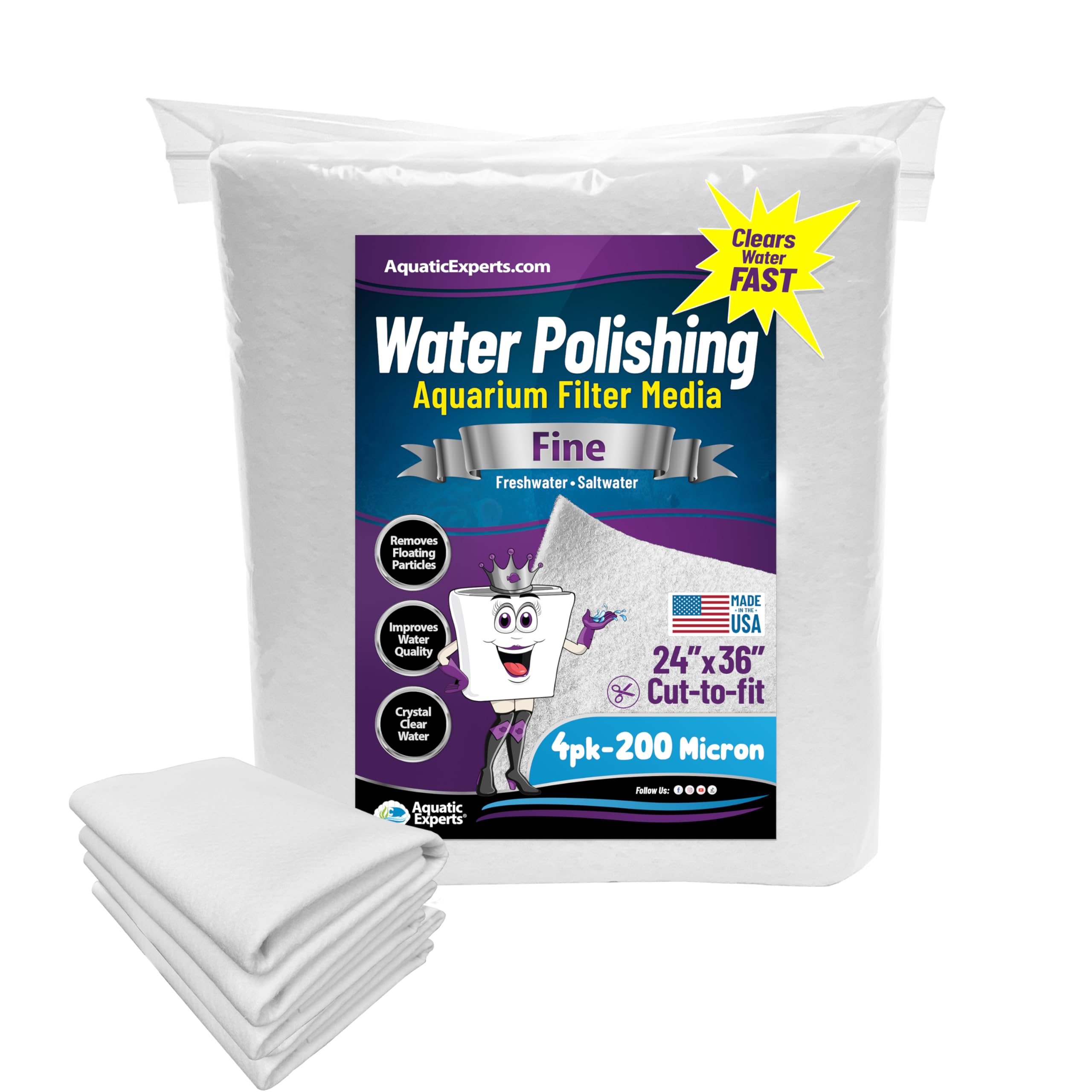 Aquatic Experts: almohadilla de pulido para filtro, mejora la claridad del agua.