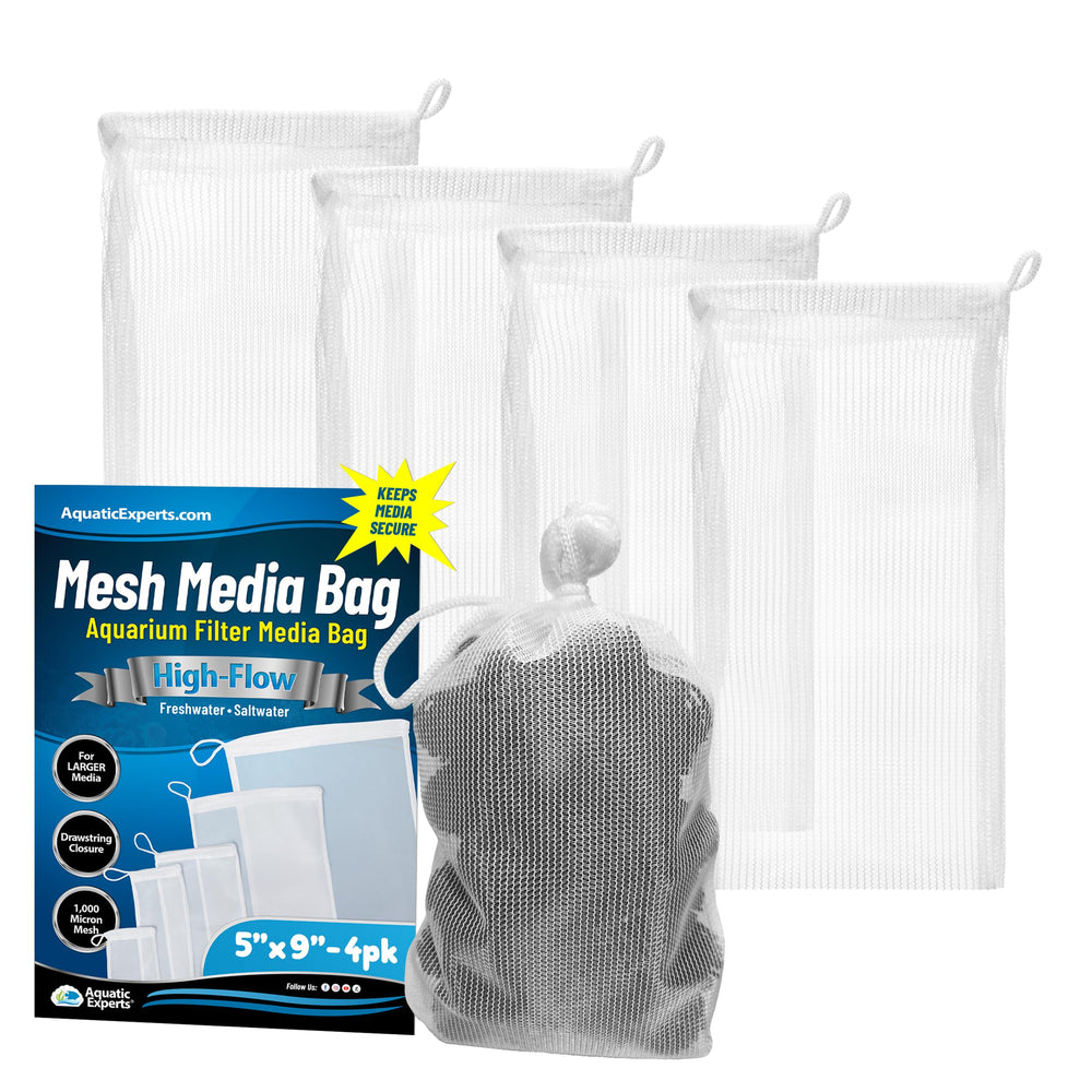 Bolsas Aquatic Experts para filtración de alto flujo blanca 5x9, flujo eficiente.