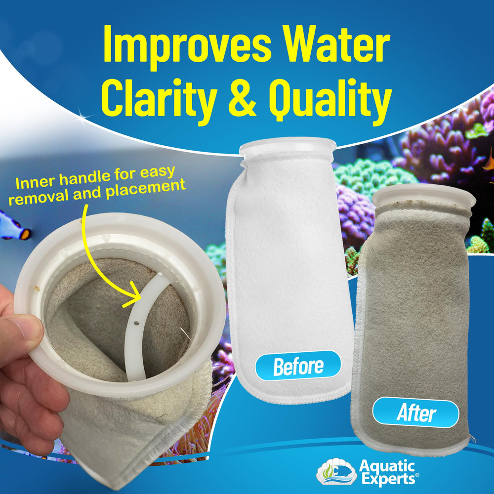 Calceta de filtro reutilizable para acuario marino Aquatic Experts.