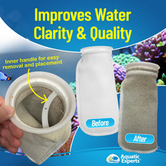 Calcetines filtrantes reutilizables de Aquatic Experts para acuarios