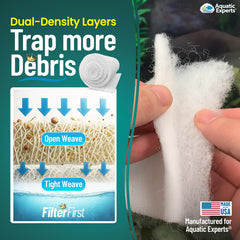 Aquatic Experts densidad dual: mayor filtración de partículas finas.