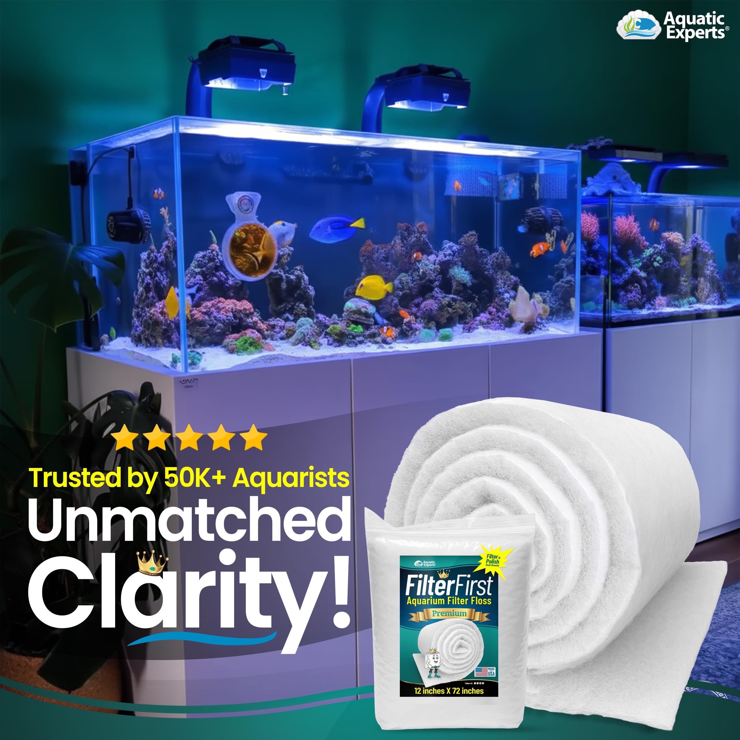 Pad FilterFirst de Aquatic Experts, doble densidad evita obstrucciones en el filtro