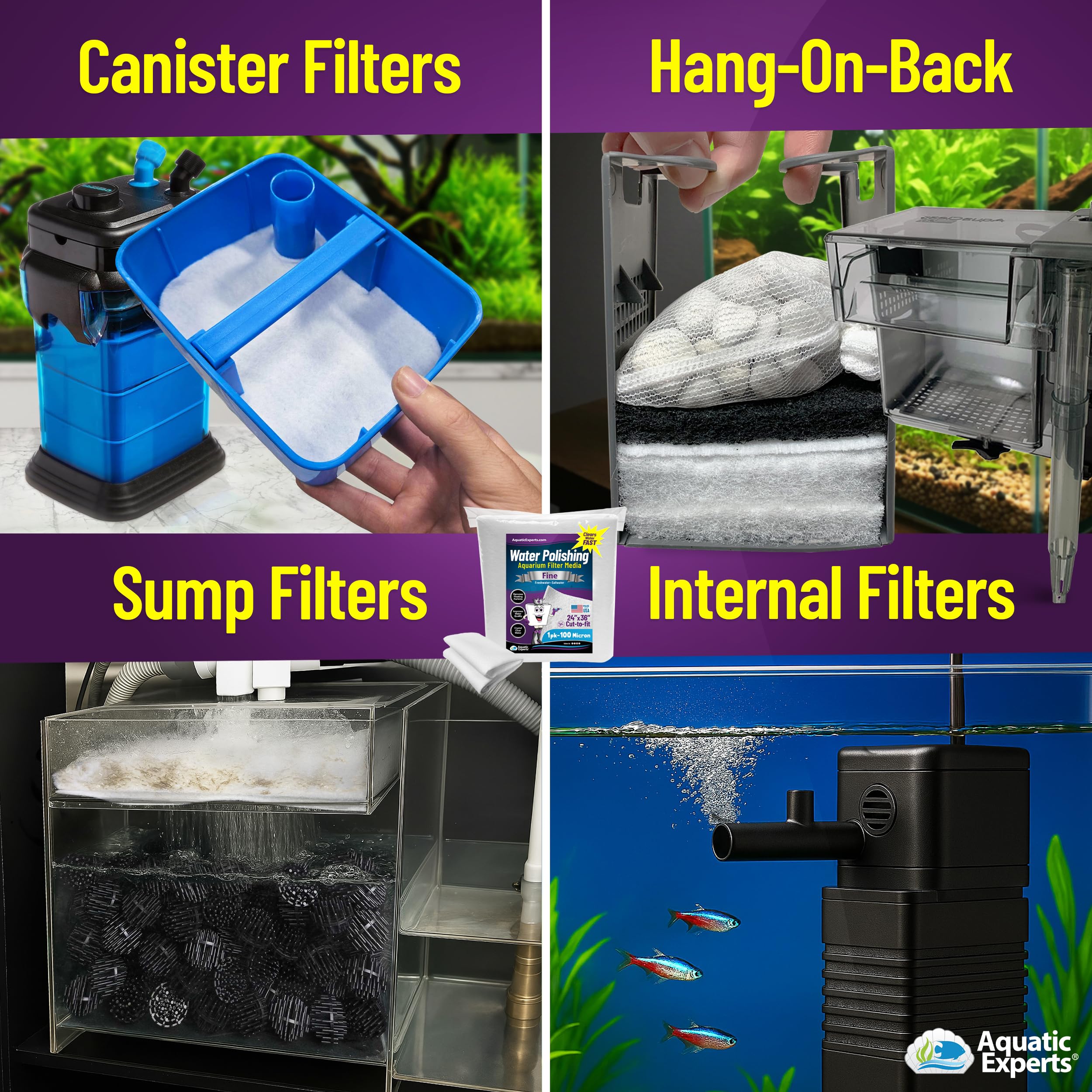 Alta durabilidad y lavado en máquina de Aquatic Experts.