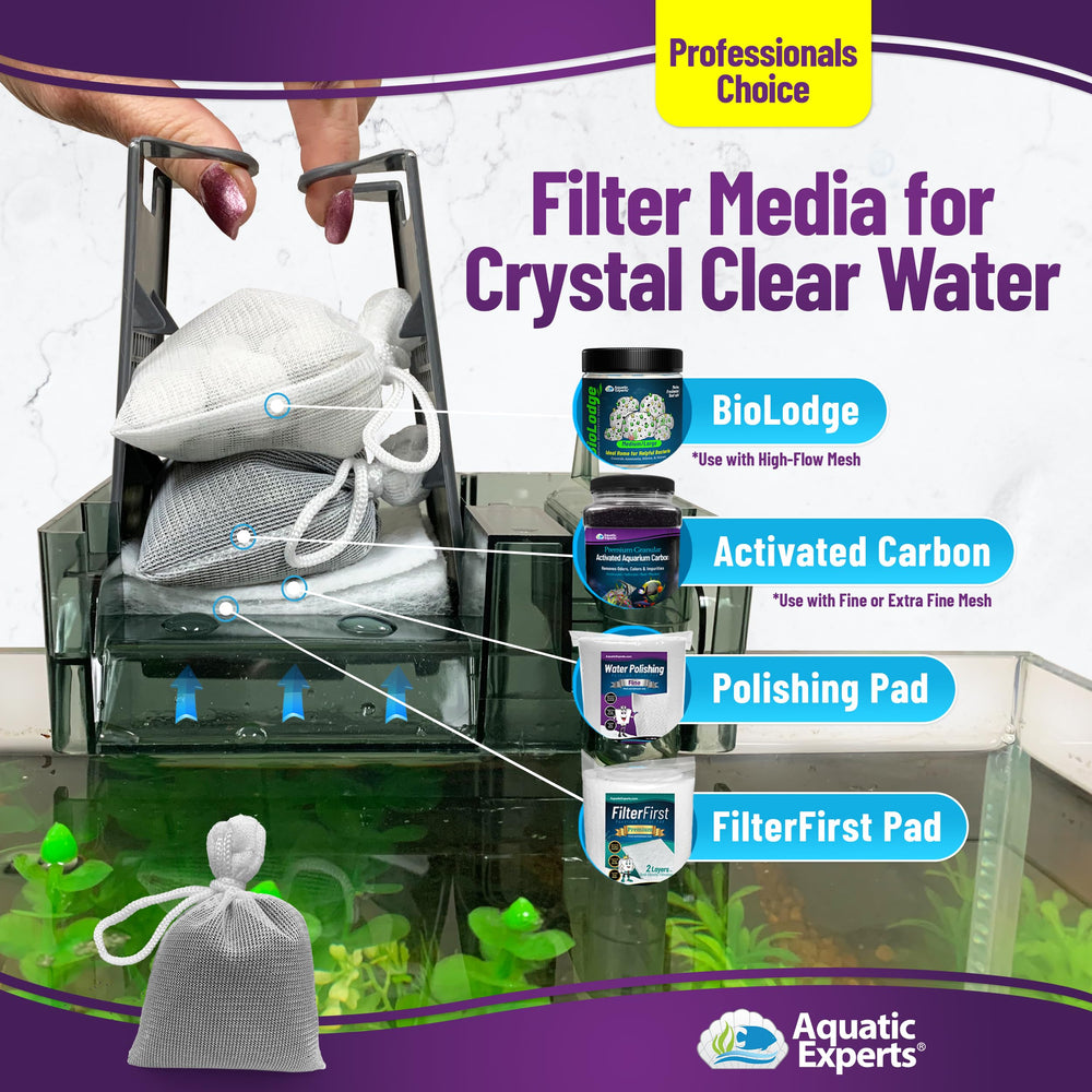Aquatic Experts fácil limpieza y reutilización de la bolsa de medios